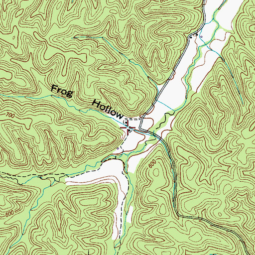 Topographic Map of Frog Hollow, TN