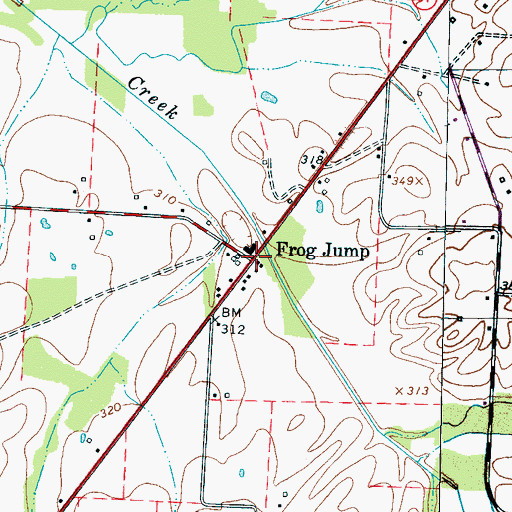 Topographic Map of Frog Jump, TN
