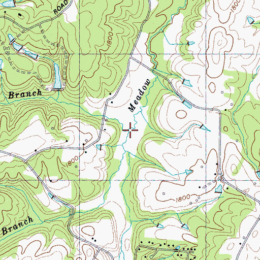Topographic Map of Frost Branch, TN