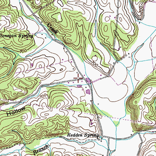 Topographic Map of Fuqua Hollow, TN