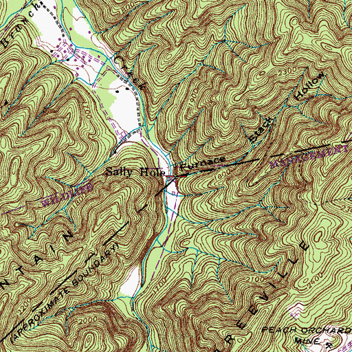 Topographic Map of Furnace Stack Hollow, TN