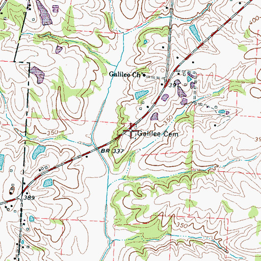 Topographic Map of Galilee Cemetery, TN