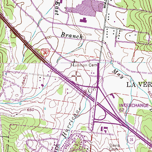 Topographic Map of Gambell Cemetery, TN