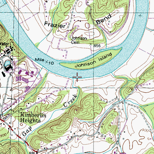 Topographic Map of Gap Creek, TN