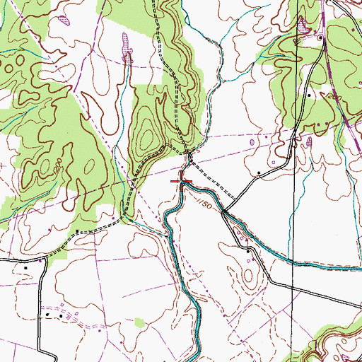 Topographic Map of Gardner Creek, TN