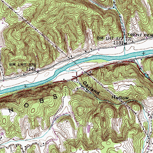 Topographic Map of Garland Hollow, TN