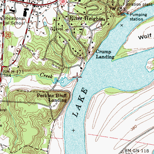Topographic Map of Gattis Creek, TN