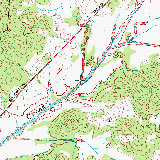 Topographic Map of Gaylor Creek, TN