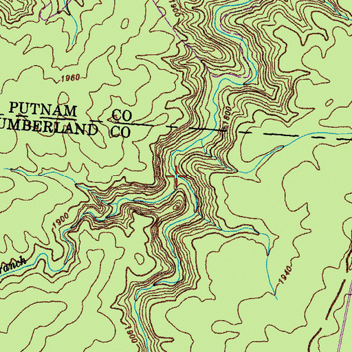 Topographic Map of George Branch, TN