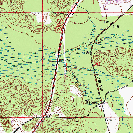Topographic Map of Walkers Creek, AL