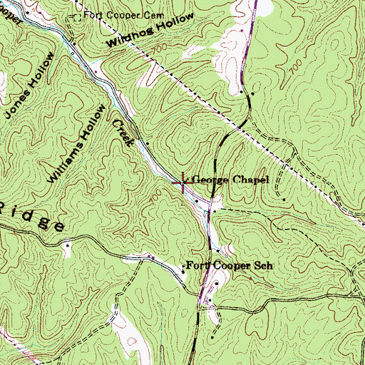 Topographic Map of George Chapel, TN