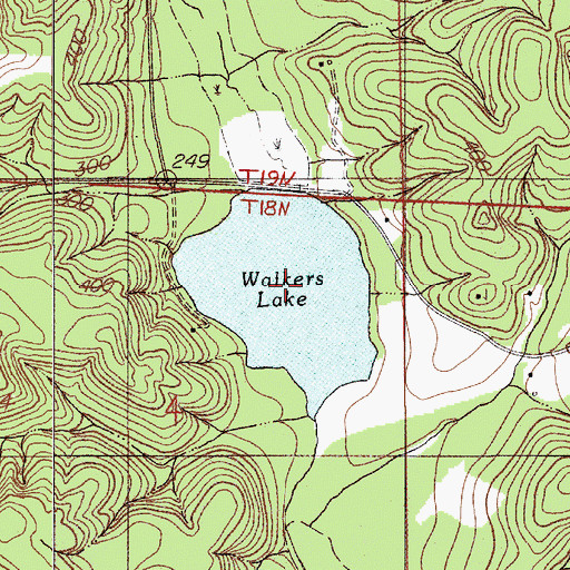 Topographic Map of Walkers Lake, AL