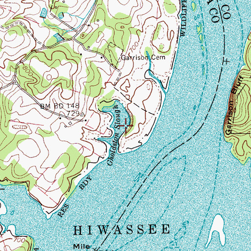 Topographic Map of Gholdston Slough, TN
