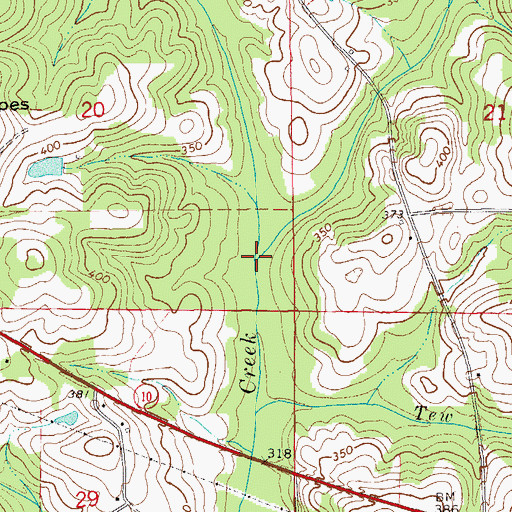Topographic Map of Wallace Creek, AL