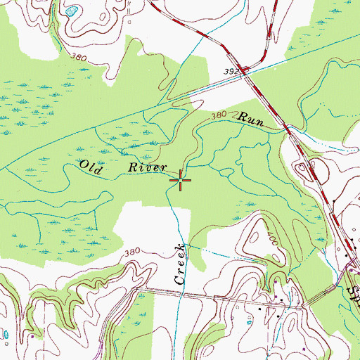 Topographic Map of Gilmers Creek, TN