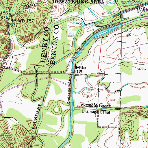 Topographic Map of Gin Creek, TN