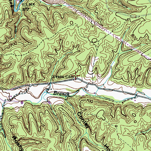 Topographic Map of Givens Cemetery, TN