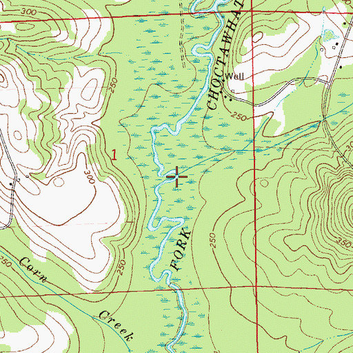 Topographic Map of Walnut Creek, AL