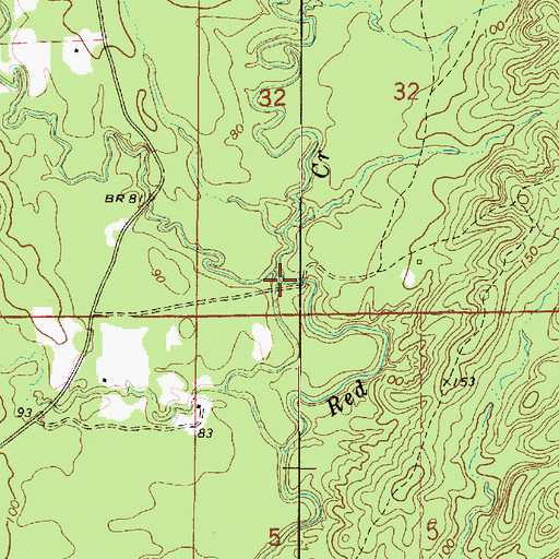 Topographic Map of Walnut Creek, AL