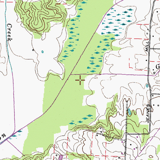 Topographic Map of Glasgow Branch, TN