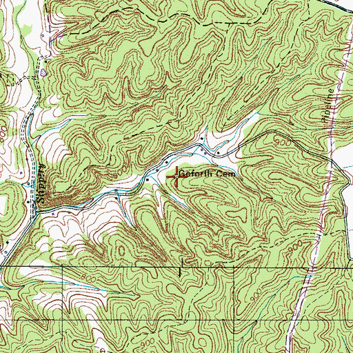 Topographic Map of Goforth Cemetery, TN