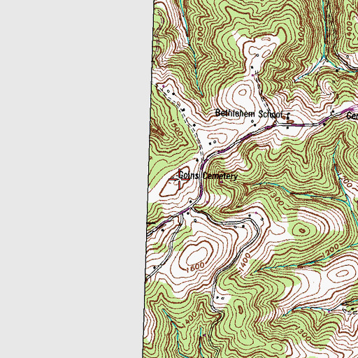 Topographic Map of Goins Cemetery, TN