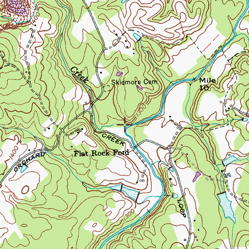 Topographic Map of Golliher Creek, TN