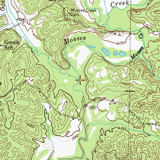 Topographic Map of Gooch Branch, TN