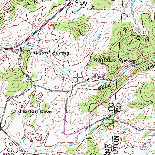 Topographic Map of Good Hollow, TN