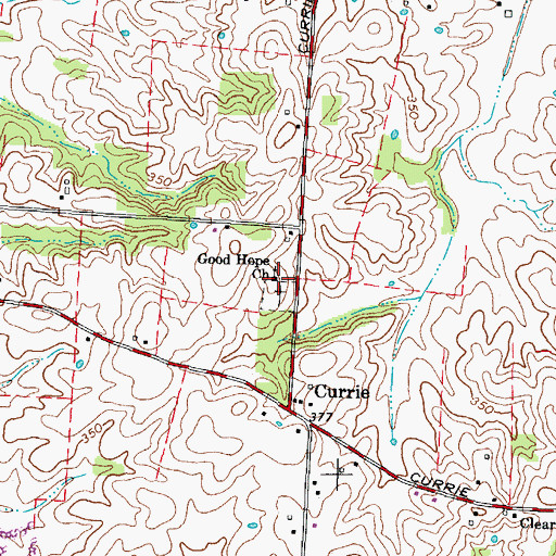 Topographic Map of Good Hope Church, TN