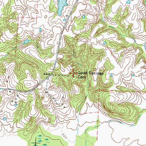 Topographic Map of Good Springs Cemetery, TN