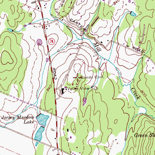 Topographic Map of Goode Cemetery, TN