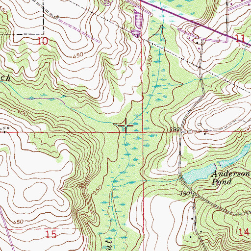 Topographic Map of Walters Branch, AL