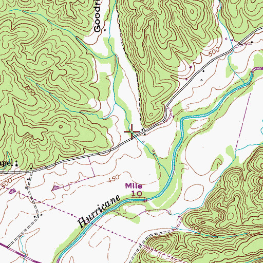 Topographic Map of Goodrich Hollow, TN