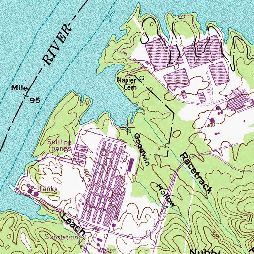 Topographic Map of Goodwin Hollow, TN