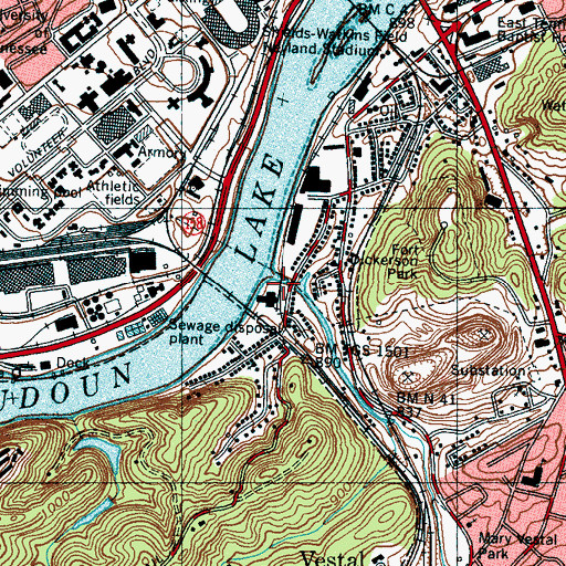 Topographic Map of Goose Creek, TN