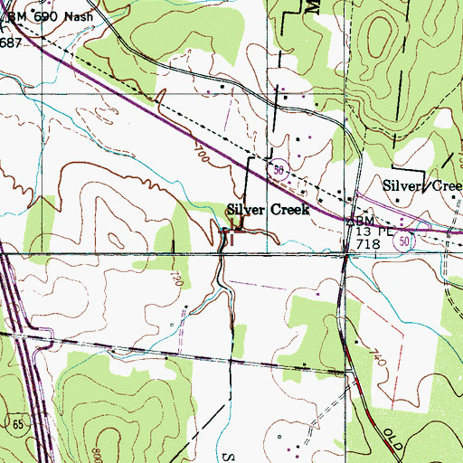 Topographic Map of Goose Creek, TN