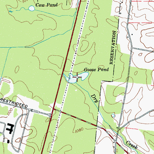 Topographic Map of Goose Pond, TN