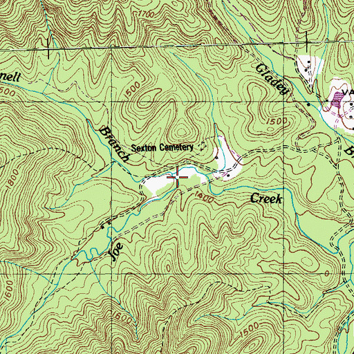Topographic Map of Gosnell Branch, TN