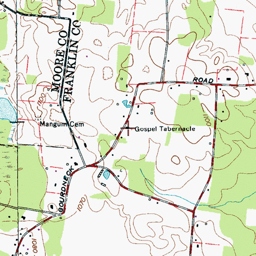 Topographic Map of Gospel Tabernacle, TN