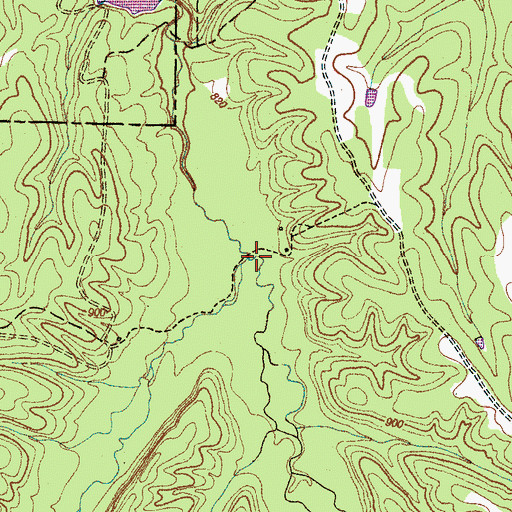 Topographic Map of Goss Branch, TN