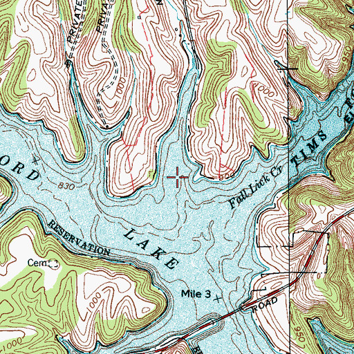 Topographic Map of Gourdneck Hollow, TN