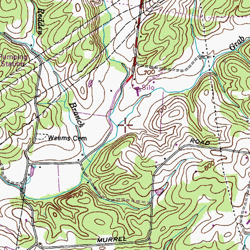 Topographic Map of Grab Creek, TN