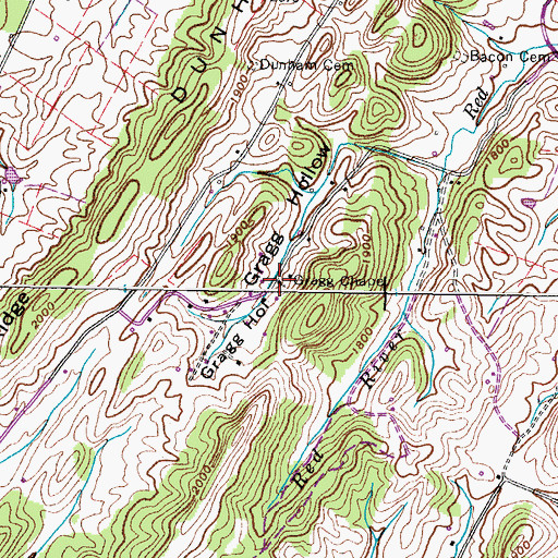 Topographic Map of Gragg Chapel, TN