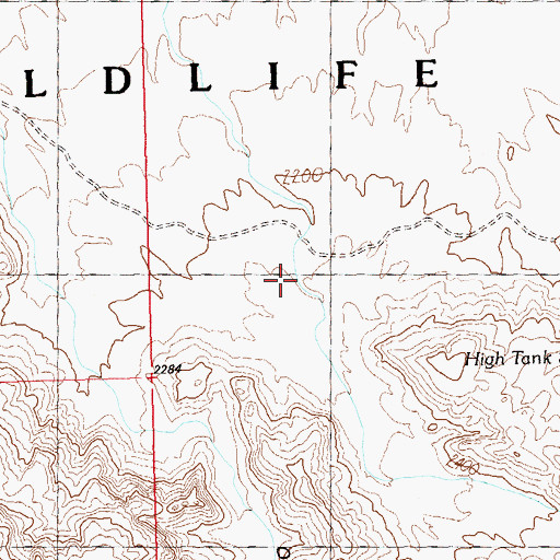 Topographic Map of Tunnel Spring Canyon, AZ