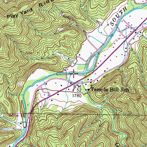 Topographic Map of Granny Lewis Creek, TN