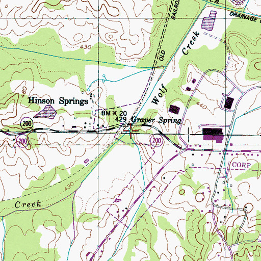 Topographic Map of Graper Spring, TN