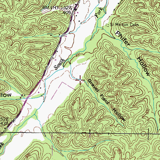 Topographic Map of Gravel Field Hollow, TN