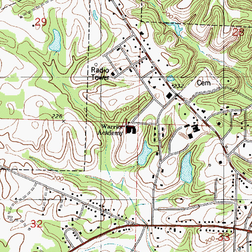 Topographic Map of Warrior Academy, AL