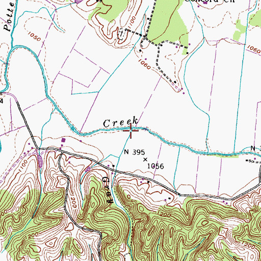 Topographic Map of Gray Branch, TN